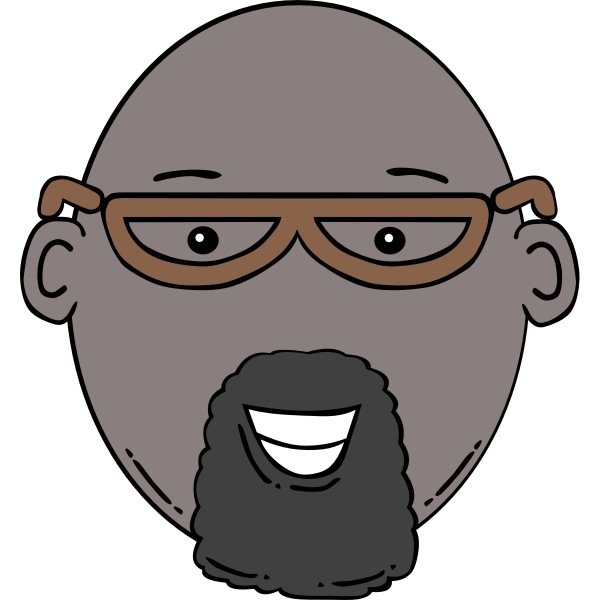 SVG Bold Man Face Vector