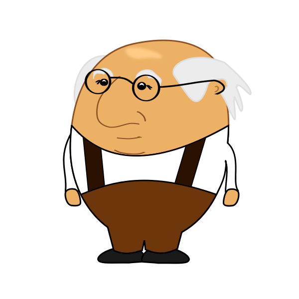SVG Bold old man