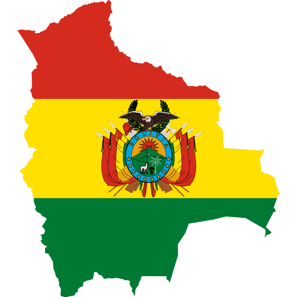 SVG Bolivia flag map