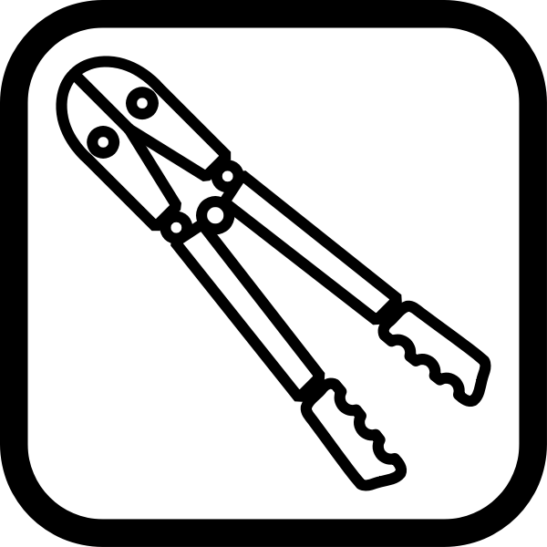 SVG Bolt cutter tool vector clip art
