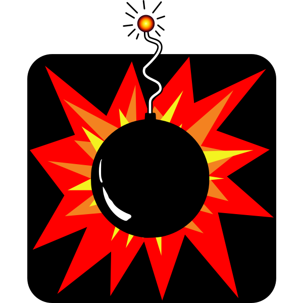 SVG Bomb sign vector image