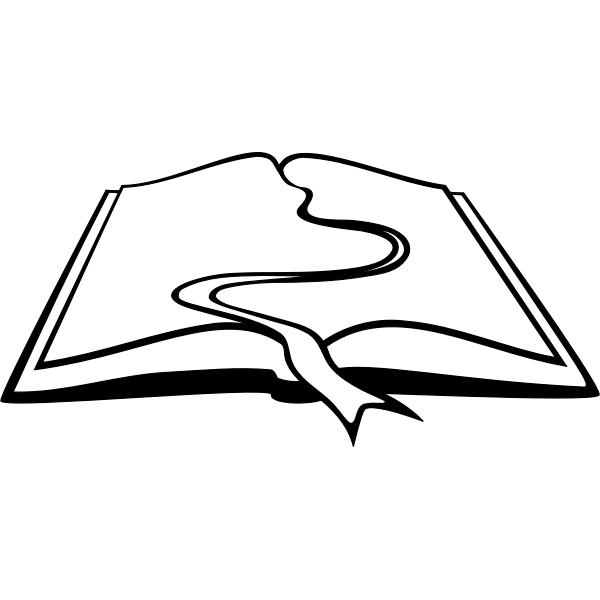 SVG Book flow vector illustration