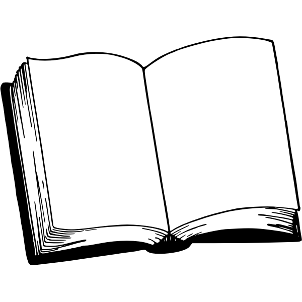 SVG Book in black and white