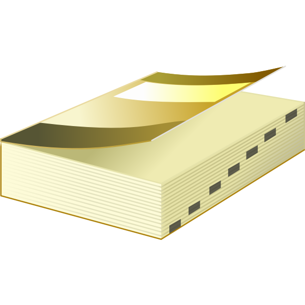 SVG Book with yellow cover