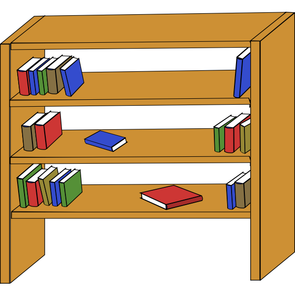 SVG Bookcase vector graphics