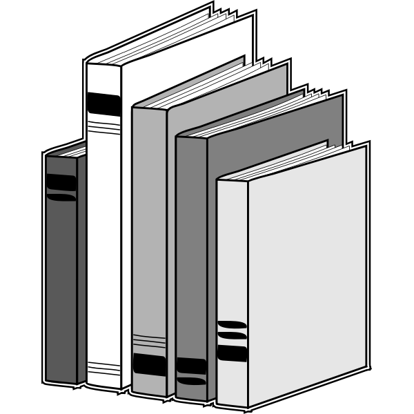 SVG Books on a shelf