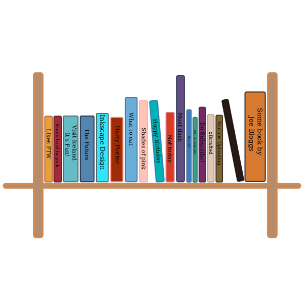 SVG Bookshelf with books