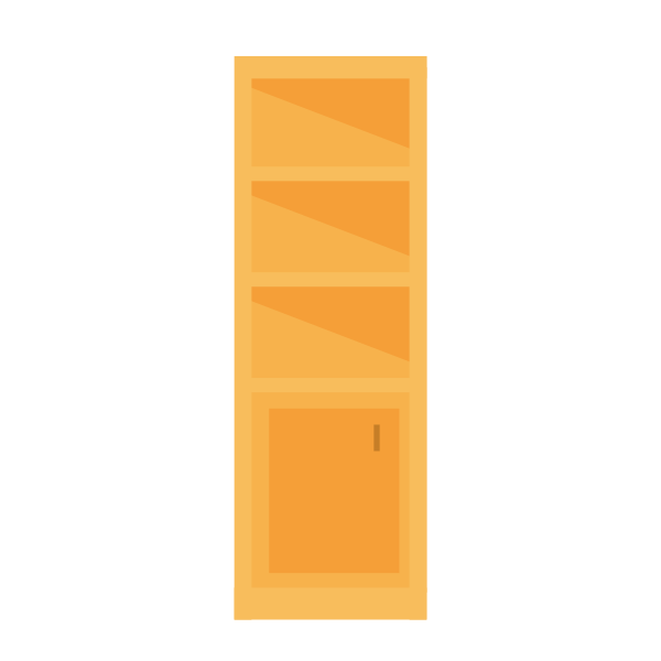 SVG Bookshelf yellow