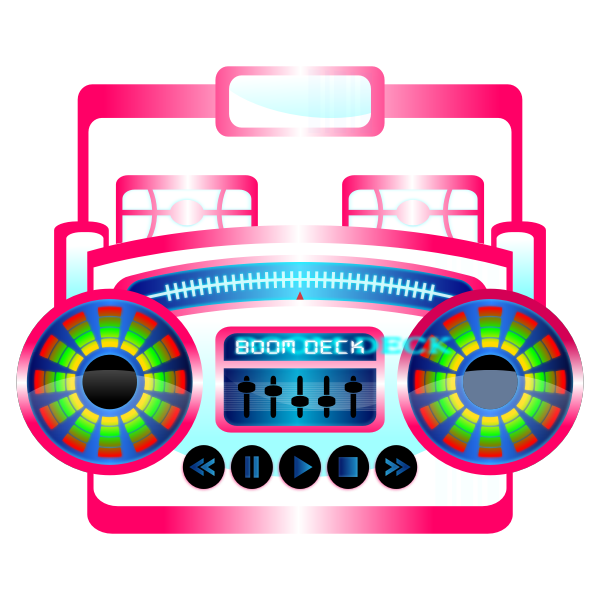 SVG Boom Box Vector Graphics