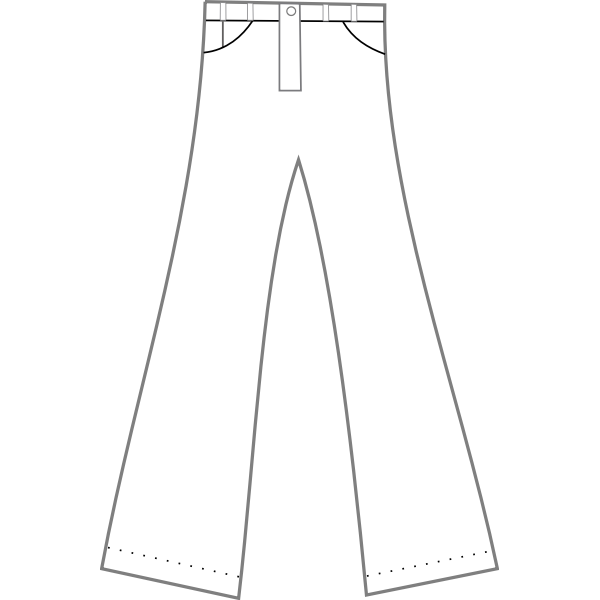 SVG Bootleg pants vector image