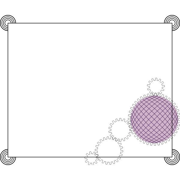 SVG border with cogs