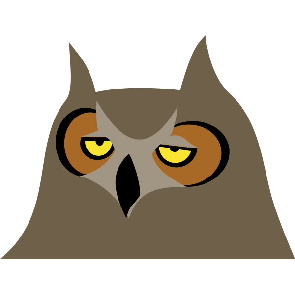 SVG Bored owl head vector image