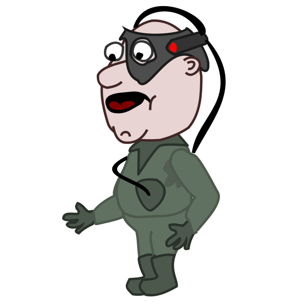 SVG Borg the diver comic character vector image