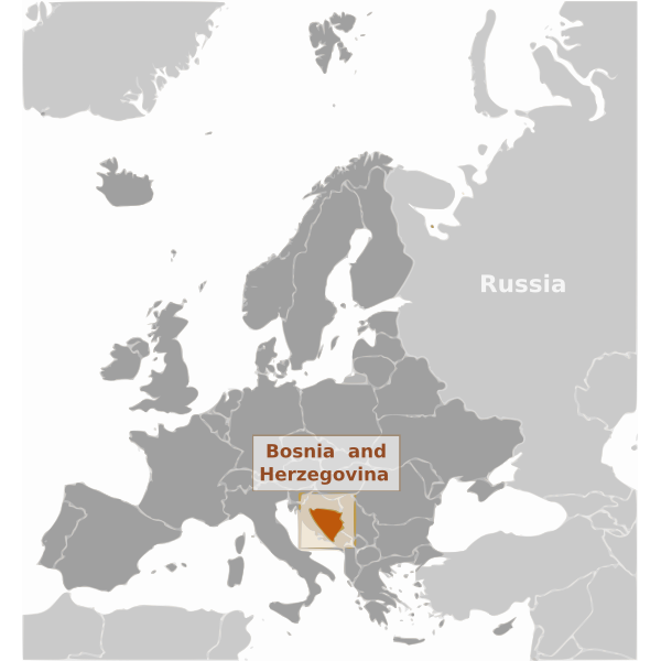 SVG Bosnia and Herzegovina039s map
