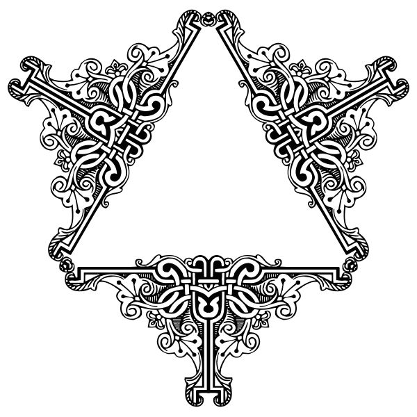 SVG Botanical decoration on mirror frame