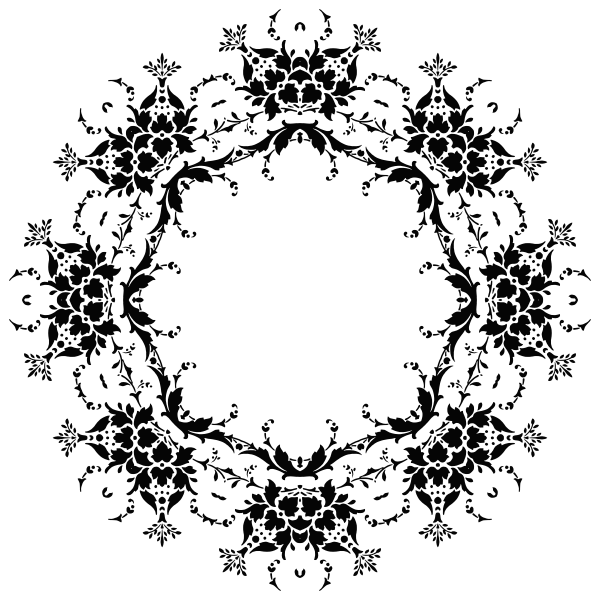 SVG Botanical halo vector image