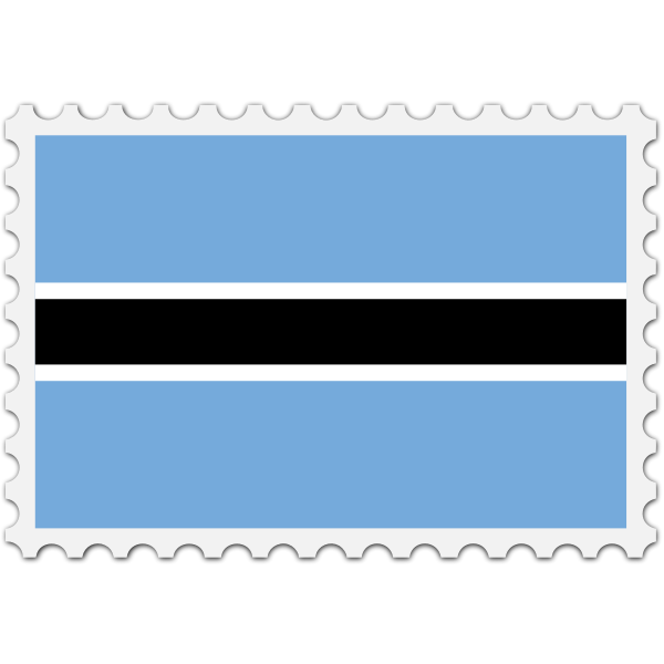 SVG Botswana flag stamp