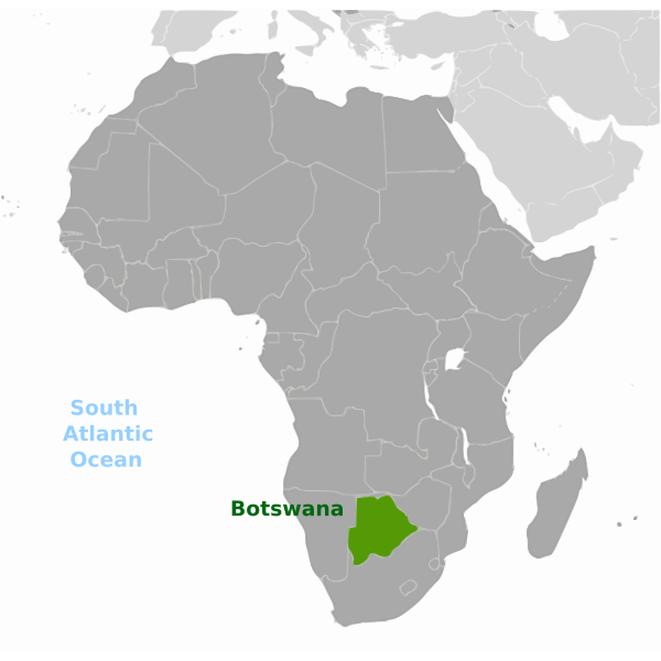 SVG Botswana map