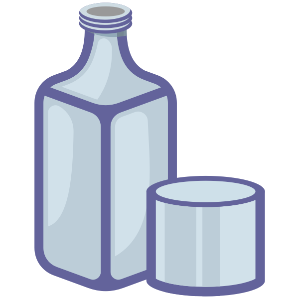 SVG Bottle and glass vector image