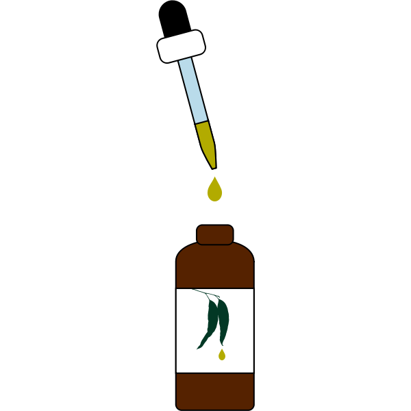 SVG Bottle dropper with liquid container color illustration