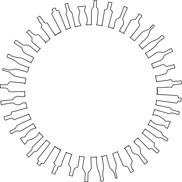 SVG Bottle Frame Silhouette