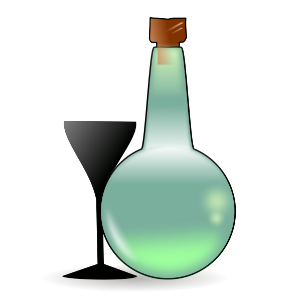 SVG Bottle of absinthe vector graphics