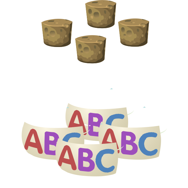 SVG Bottle with alphabet