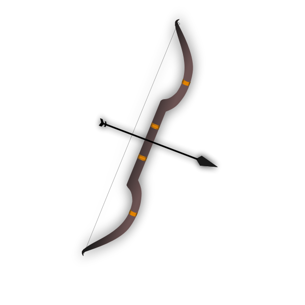 SVG Bow and arrow vector drawing