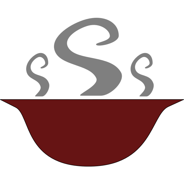 SVG Bowl of steaming soup vector illustration