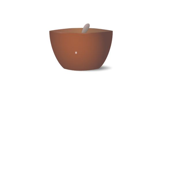 SVG Bowl with spoon vector drawing