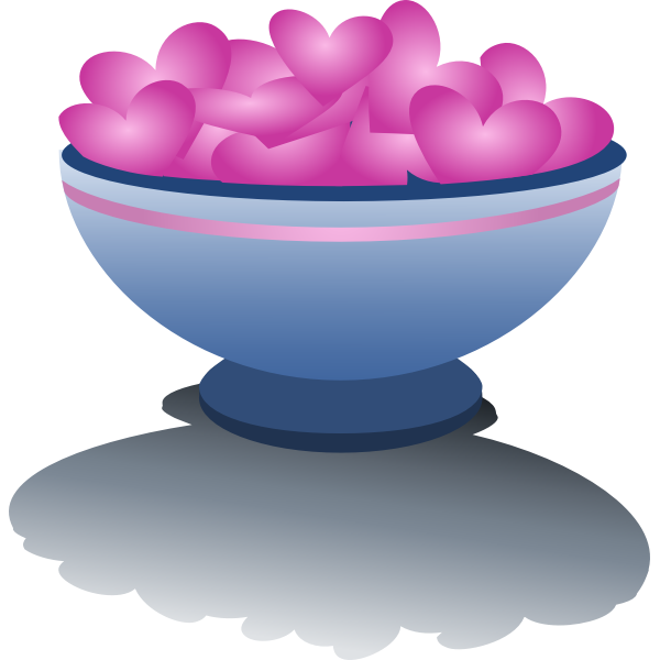 SVG bowl with valentines