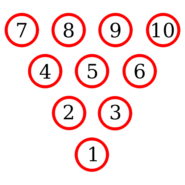 SVG Bowling pins diagram vector image