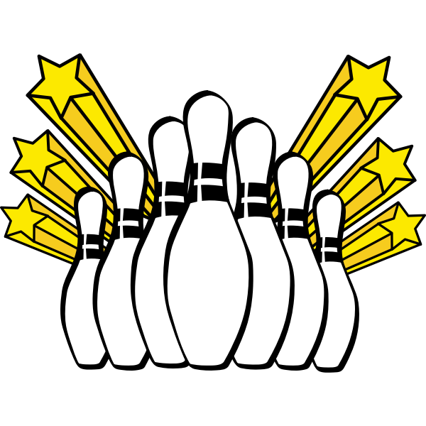 SVG Bowling pins icon vector image