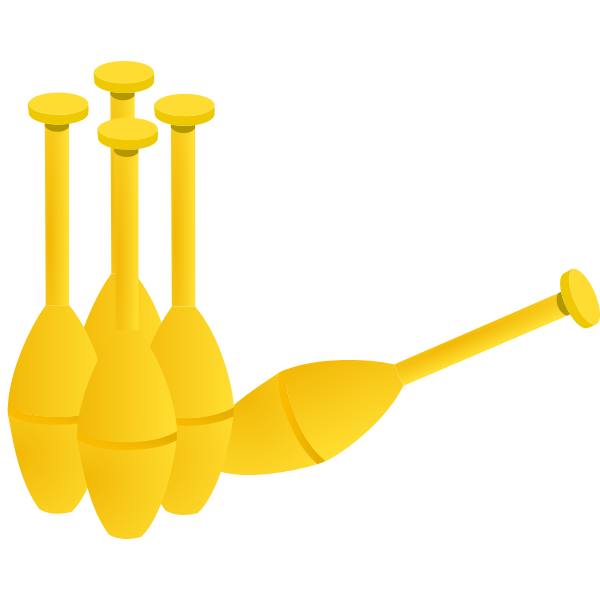 SVG Bowling pins vector image