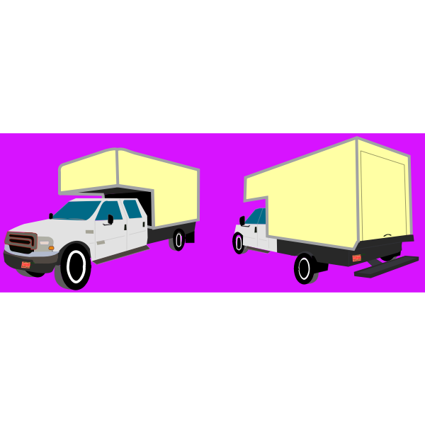 SVG Box truck vector drawing