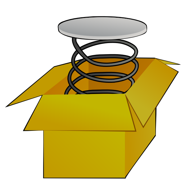 SVG Box with spring vector image