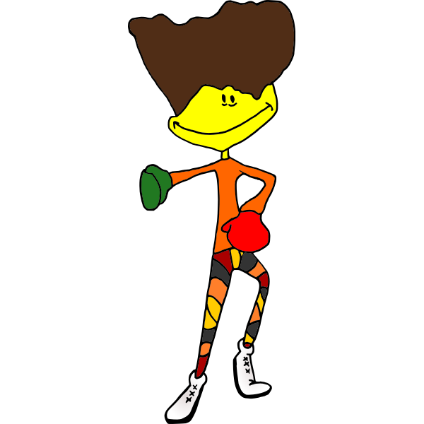 SVG Boxing cartoon character