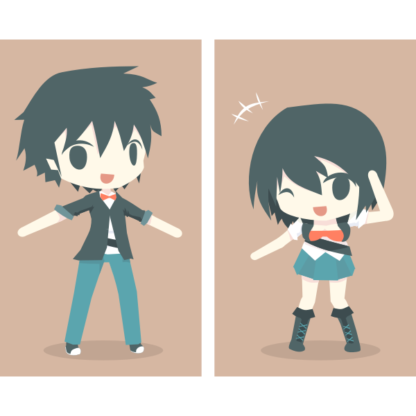 SVG Boy amp girl