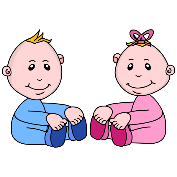 SVG Boy and girl playing
