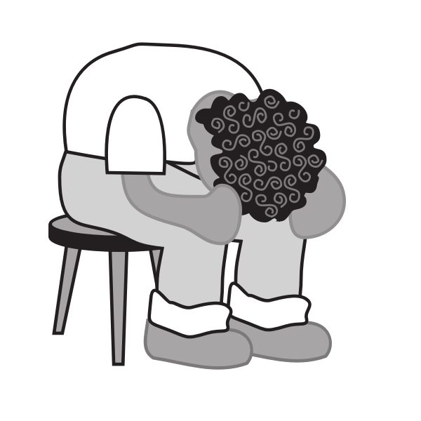 SVG Boy crying vector clip art