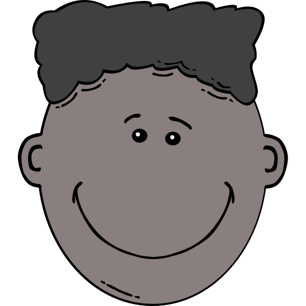 SVG Boy Face Cartoon Art