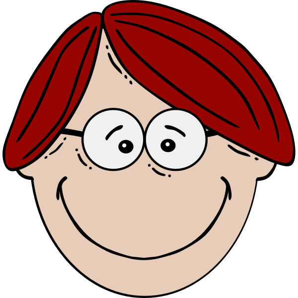 SVG Boy Face Cartoon Vector