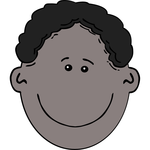 SVG Boy Face Clip Art Cartoon