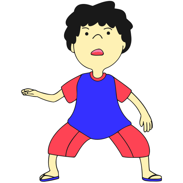 SVG Boy in flip flops