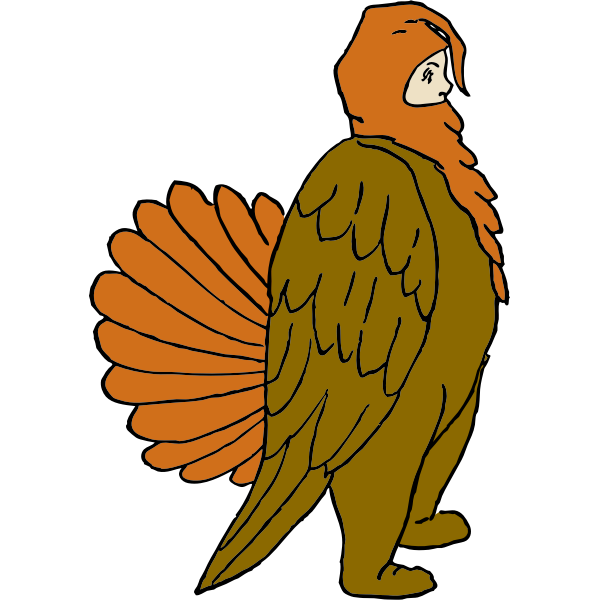 SVG Boy in turkey suit vector image