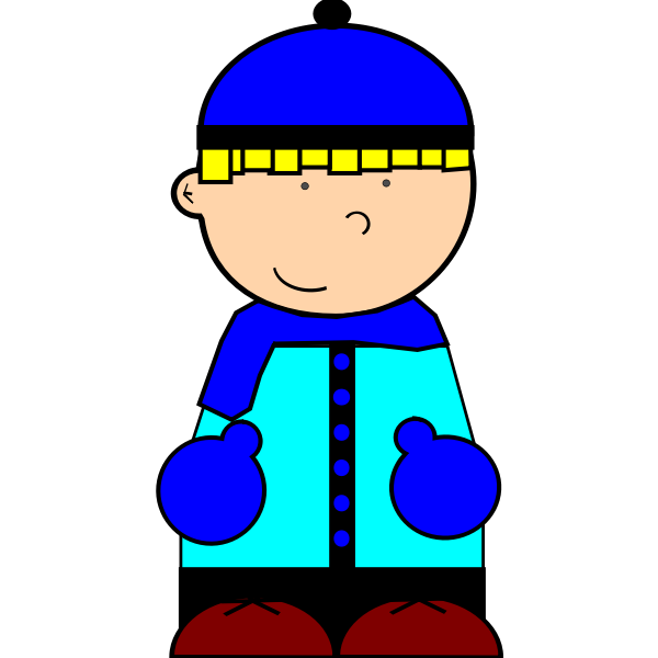 SVG Boy in winter clothes