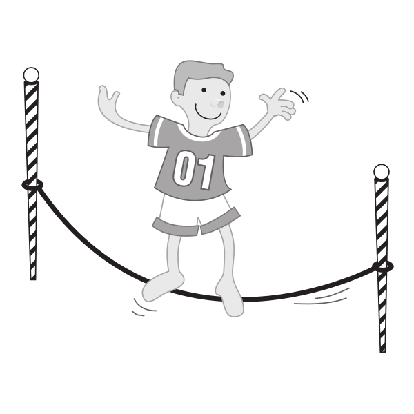 SVG Boy on a string vector illustration