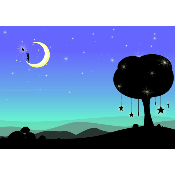 SVG Boy on the moon