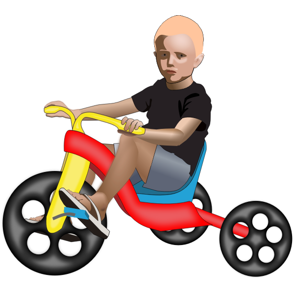 SVG Boy on tricycle