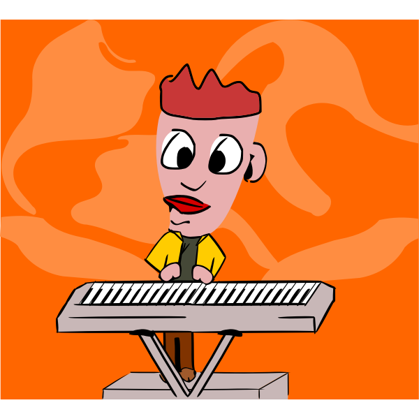 SVG Boy playing keyboard vector image